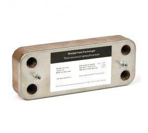 Теплообменник вторичный ГВС 12 пластин для котлов Ariston и Chaffoteaux (65104333)