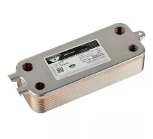 Теплообменник вторичный Zilmet 16 пластин для Bosch Gaz 6000 W 24C, Buderus Logamax U072-24K (87186446250)